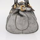 Chloe Paddington Hand Bag Leather Beige Silver gold Auth mr1682-4