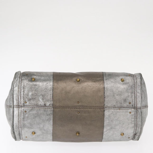 Chloe Paddington Hand Bag Leather Beige Silver gold Auth mr1682