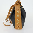 SAINT LAURENT Shoulder Bag Leather Brown Auth mr1683-4
