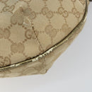 GUCCI GG Canvas Sherry Line Shoulder Bag Beige Gold 181092 Auth mr1685-9
