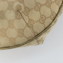 GUCCI GG Canvas Sherry Line Shoulder Bag Beige Gold 181092 Auth mr1685-16