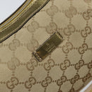 GUCCI GG Canvas Sherry Line Shoulder Bag Beige Gold 181092 Auth mr1685-17