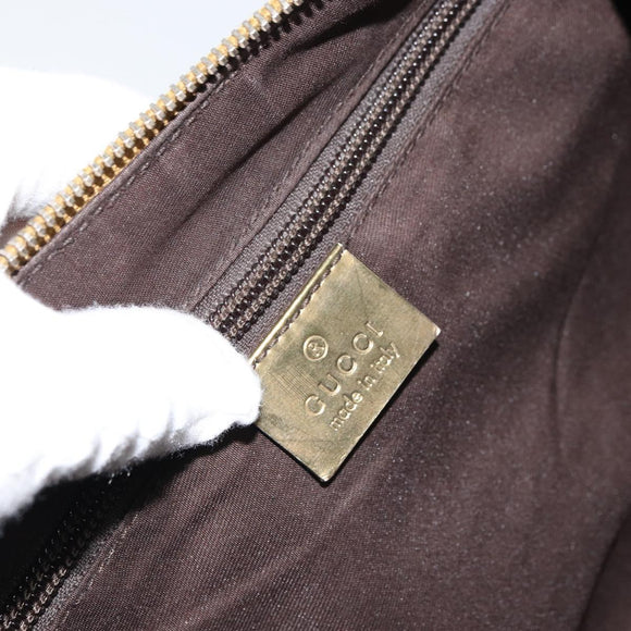 GUCCI GG Canvas Sherry Line Shoulder Bag Beige Gold 181092 Auth mr1685
