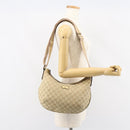 GUCCI GG Canvas Sherry Line Shoulder Bag Beige Gold 181092 Auth mr1685-23