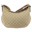 GUCCI GG Canvas Sherry Line Shoulder Bag Beige Gold 181092 Auth mr1685-2