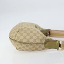 GUCCI GG Canvas Sherry Line Shoulder Bag Beige Gold 181092 Auth mr1685-3