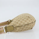 GUCCI GG Canvas Sherry Line Shoulder Bag Beige Gold 181092 Auth mr1685-4