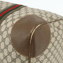 GUCCI GG Supreme Web Sherry Line Bag PVC Beige Gold 001 25 424 Auth mr1686-16