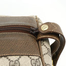GUCCI GG Supreme Web Sherry Line Bag PVC Beige Gold 001 25 424 Auth mr1686-9