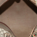 GUCCI GG Supreme Web Sherry Line Bag PVC Beige Gold 001 25 424 Auth mr1686-10