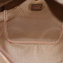 GUCCI GG Supreme Web Sherry Line Bag PVC Beige Gold 001 25 424 Auth mr1686-20
