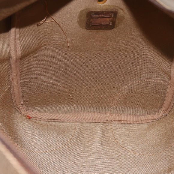 GUCCI GG Supreme Web Sherry Line Bag PVC Beige Gold 001 25 424 Auth mr1686