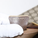 GUCCI GG Supreme Web Sherry Line Bag PVC Beige Gold 001 25 424 Auth mr1686-21
