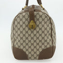 GUCCI GG Supreme Web Sherry Line Bag PVC Beige Gold 001 25 424 Auth mr1686-3