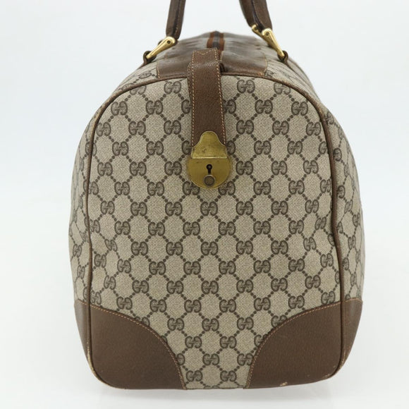 GUCCI GG Supreme Web Sherry Line Bag PVC Beige Gold 001 25 424 Auth mr1686