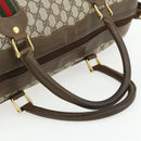 GUCCI GG Supreme Web Sherry Line Bag PVC Beige Gold 001 25 424 Auth mr1686-7