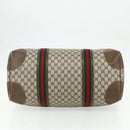 GUCCI GG Supreme Web Sherry Line Bag PVC Beige Gold 001 25 424 Auth mr1686-5