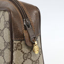 GUCCI GG Supreme Web Sherry Line Clutch Bag PVC Beige Gold 63 01 012 Auth mr1689-8