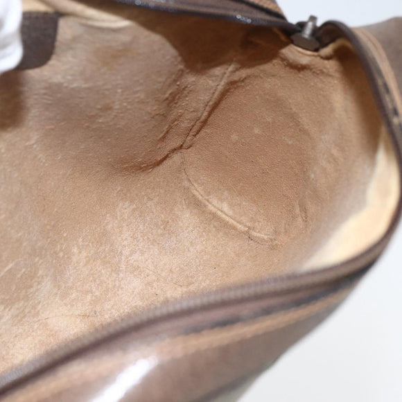 GUCCI GG Supreme Web Sherry Line Clutch Bag PVC Beige Gold 63 01 012 Auth mr1689