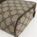 GUCCI GG Supreme Web Sherry Line Clutch Bag PVC Beige Gold 63 01 012 Auth mr1689-7