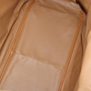 CELINE Macadam Canvas Handtasche PVC Leder Braun Gold Auth mr1691-11