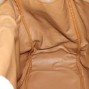 CELINE Macadam Canvas Handtasche PVC Leder Braun Gold Auth mr1691-20