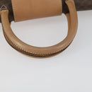 CELINE Macadam Canvas Handtasche PVC Leder Braun Gold Auth mr1691-7