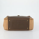 CELINE Macadam Canvas Handtasche PVC Leder Braun Gold Auth mr1691-5