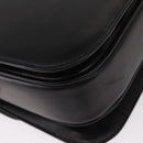 CELINE Horse Carriage Shoulder Bag Leather Black Gold Auth mr1692-15