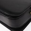 CELINE Horse Carriage Shoulder Bag Leather Black Gold Auth mr1692-16