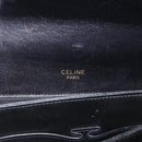 CELINE Horse Carriage Shoulder Bag Leather Black Gold Auth mr1692-11