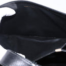 CELINE Horse Carriage Shoulder Bag Leather Black Gold Auth mr1692-20