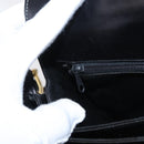 CELINE Horse Carriage Shoulder Bag Leather Black Gold Auth mr1692-22