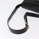 CELINE Horse Carriage Shoulder Bag Leather Black Gold Auth mr1692-7