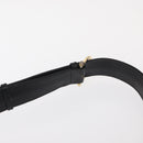 CELINE Horse Carriage Shoulder Bag Leather Black Gold Auth mr1692-8