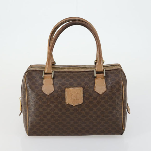 CELINE Macadam Canvas Bag PVC 3 Set Brown Auth mr1693