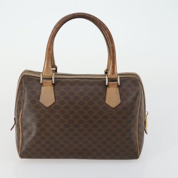 CELINE Macadam Canvas Bag PVC 3 Set Brown Auth mr1693