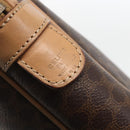 CELINE Macadam Canvas Business Bag PVC Leather Brown Gold Auth mr1694-12