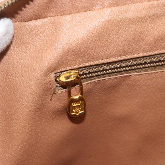 CELINE Macadam Canvas Business Bag PVC Leather Brown Gold Auth mr1694