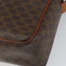 CELINE Macadam Canvas Shoulder Bag PVC Leather Brown Gold Auth mr1695-9