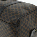 CELINE Macadam Canvas Boston Bag PVC Black Gold Auth mr1697-10
