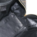 CELINE Macadam Canvas Boston Bag PVC Black Gold Auth mr1697-17