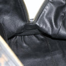 CELINE Macadam Canvas Boston Bag PVC Black Gold Auth mr1697-18
