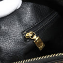 CELINE Macadam Canvas Boston Bag PVC Black Gold Auth mr1697-19