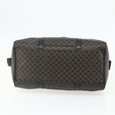 CELINE Macadam Canvas Boston Bag PVC Black Gold Auth mr1697-9