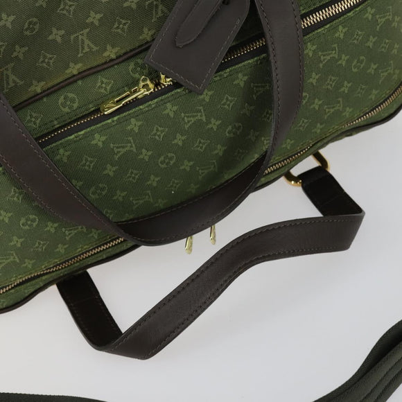 LOUIS VUITTON Monogram Mini mini claudine Boston Bag Khaki MB0082 LV Auth mr1701