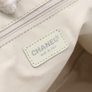 CHANEL New Travel line Hand Bag Nylon Beige Silver CC Auth mr1703-10