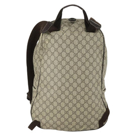 GUCCI GG Supreme Backpack PVC Beige 223705 Auth mr1705 - 0