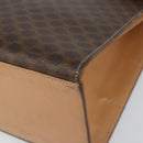 CELINE Macadam Canvas Hand Bag PVC Leather Brown Gold Auth mr1708A-9