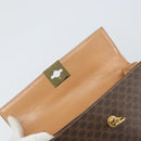 CELINE Macadam Canvas Hand Bag PVC Leather Brown Gold Auth mr1708A-10